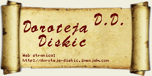 Doroteja Diskić vizit kartica